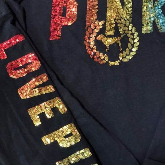 VS PINK RAINBOW OMBRÉ BLING OUTFIT M - Picture 4 of 10